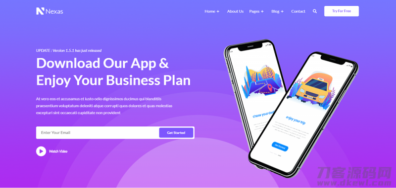 多用途app软件业务介绍官网模板-免费分享网