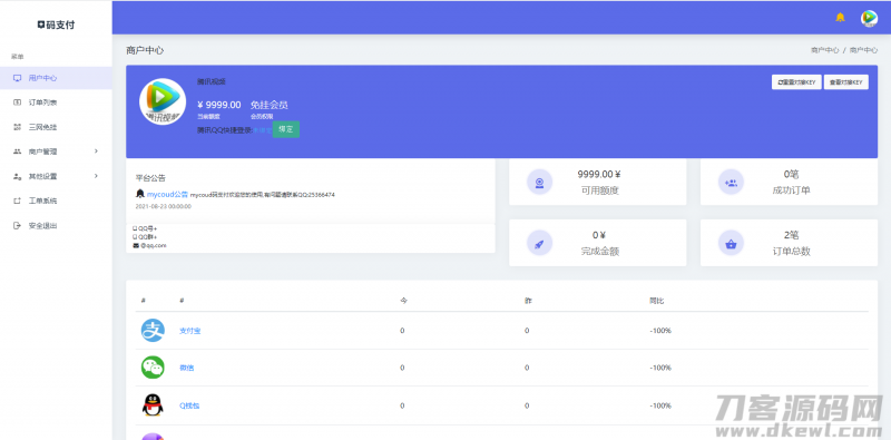 三网免挂码支付系统/二维码收款免签支付/全开源1.2版本-免费分享网