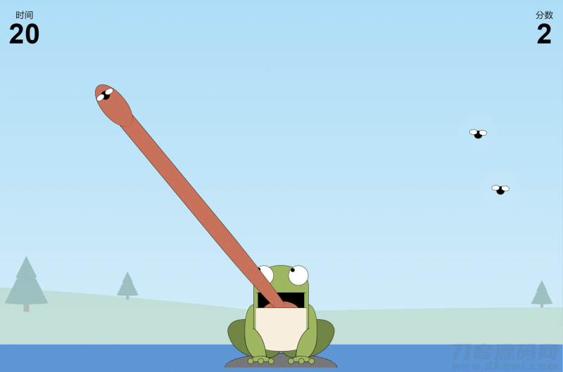 青蛙吃蚊子小游戏源码_自适应手机端-免费分享网